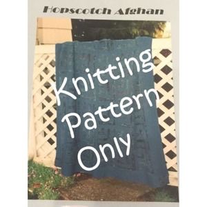New Sarah James CH608 Hopscotch Afghan Blanket Knitting Pattern